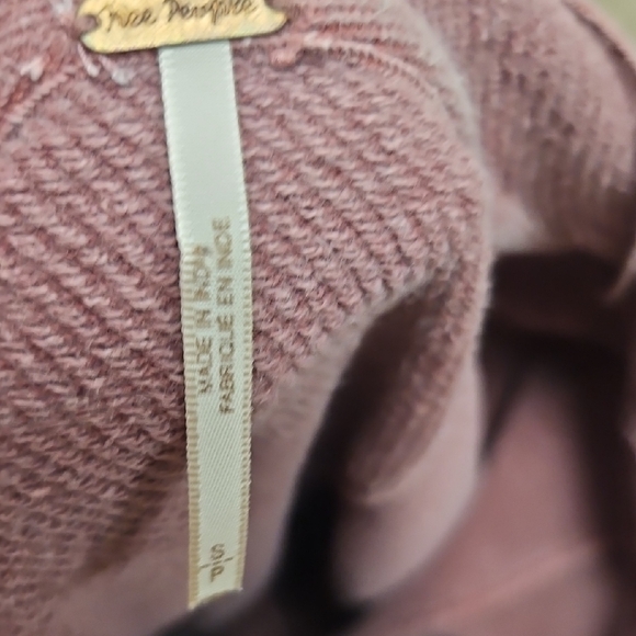 Free people.Light pink mauve sweatshirt dress top amazing - Picture 3 of 14